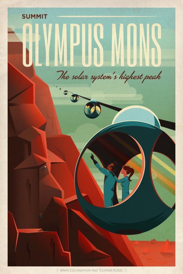 Summit Olympus Mons poster by VINTAGE POSTER